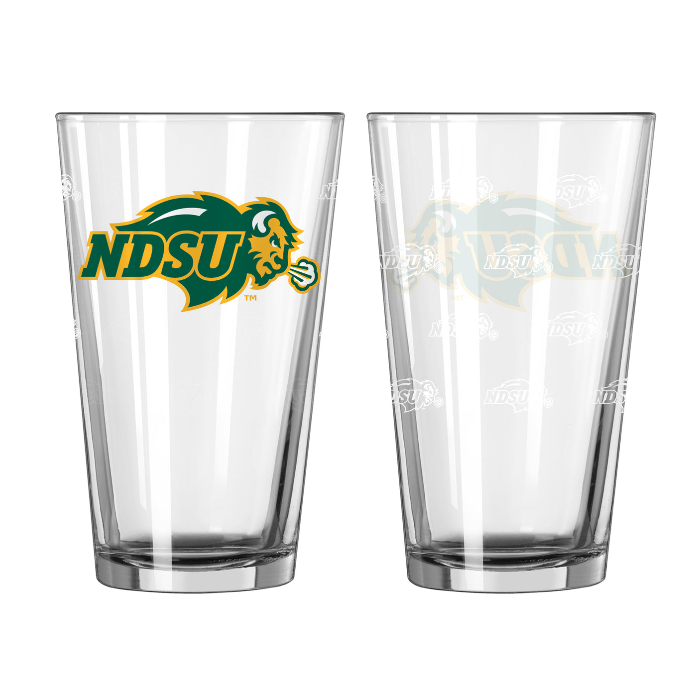 North Dakota State 16oz Satin Etch Pint Glass - Logo Brands