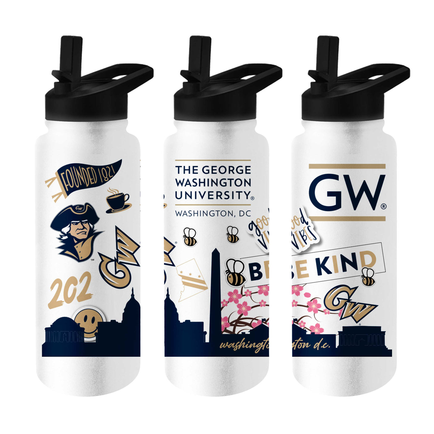 George Washington 34oz Native Quencher Bottle - Logo Brands