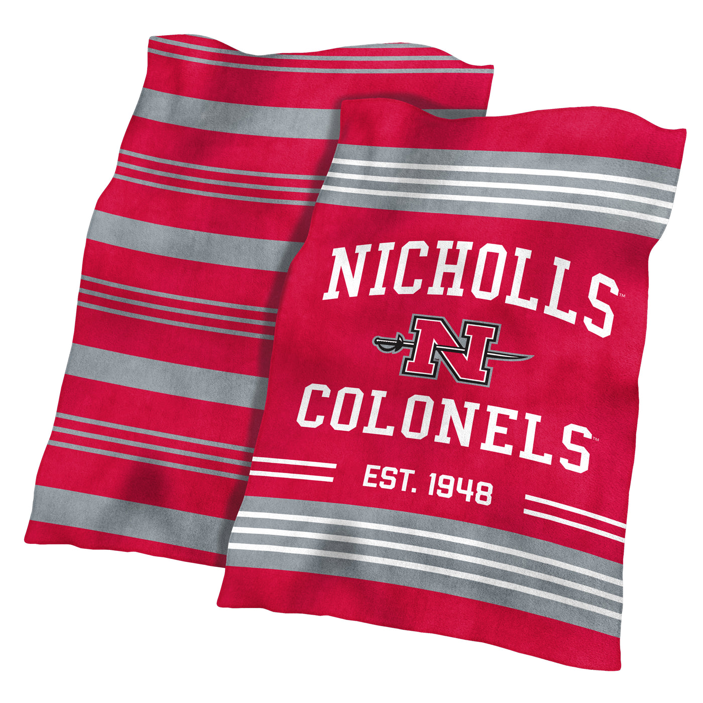 Nicholls State Colorblock Plush Blanket