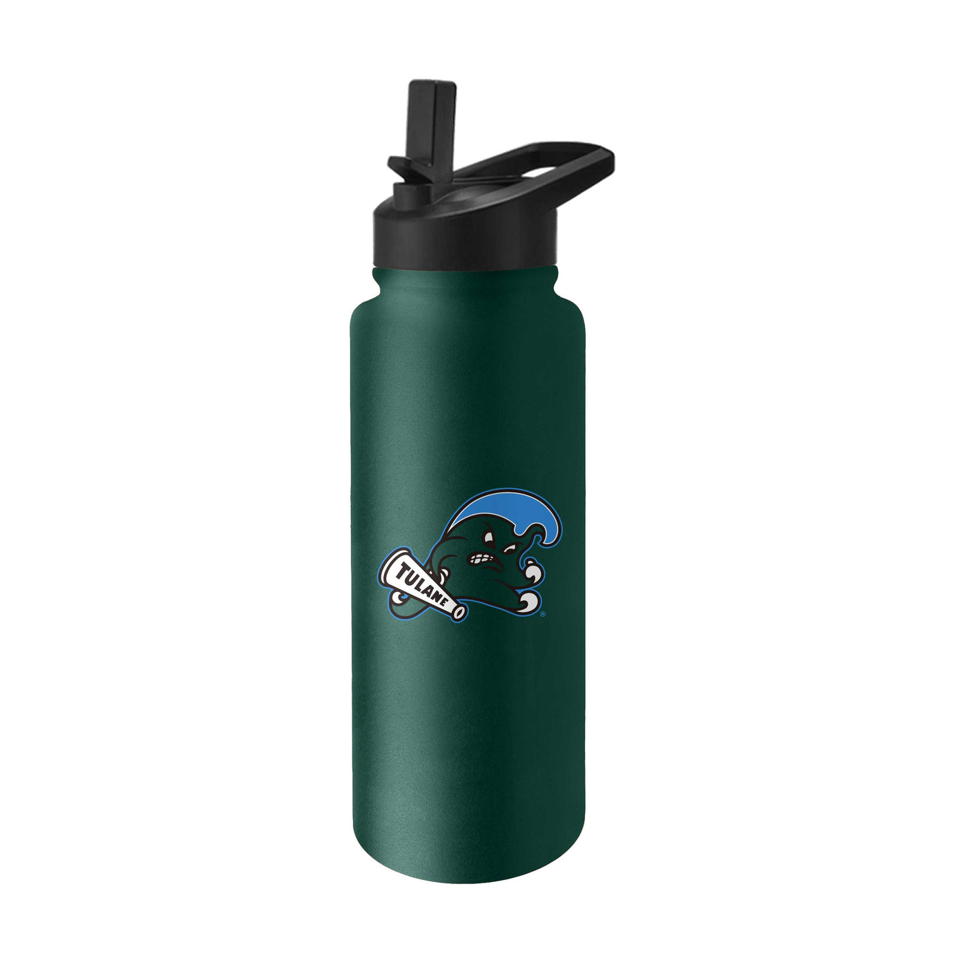 Tulane Quencher Logo Flip Top Water Bottle