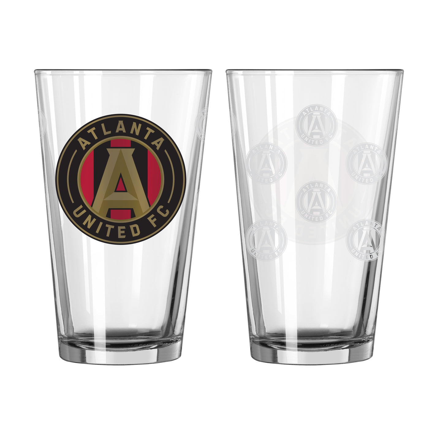 Atlanta United 16oz Satin Etch Pint Glass - Logo Brands