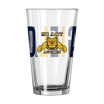 NC A&T 16oz Overtime Pint Glass - Logo Brands