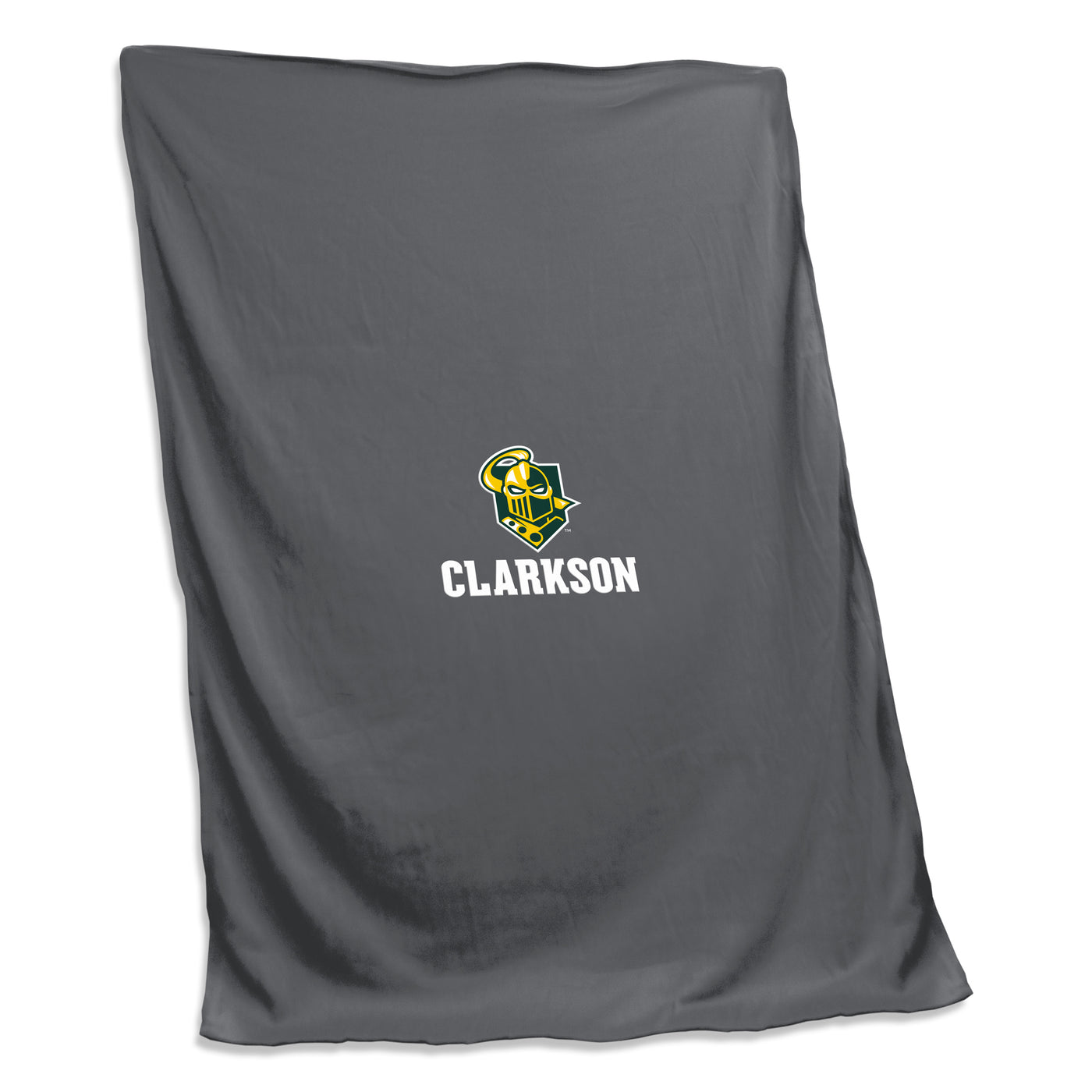 Clarkson University Charcoal  Screened  Sweatshirt Blanket