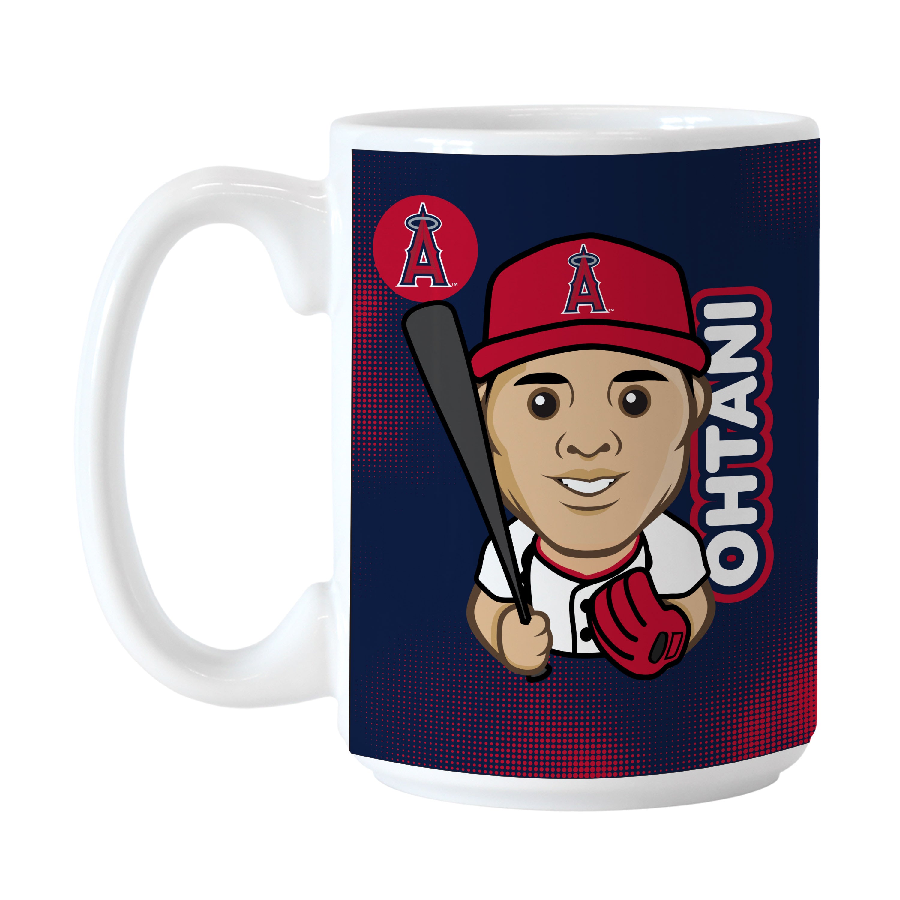 Los Angeles Angels Shohei Ohtani Caricature 15oz Sublimated Mug | Logo ...