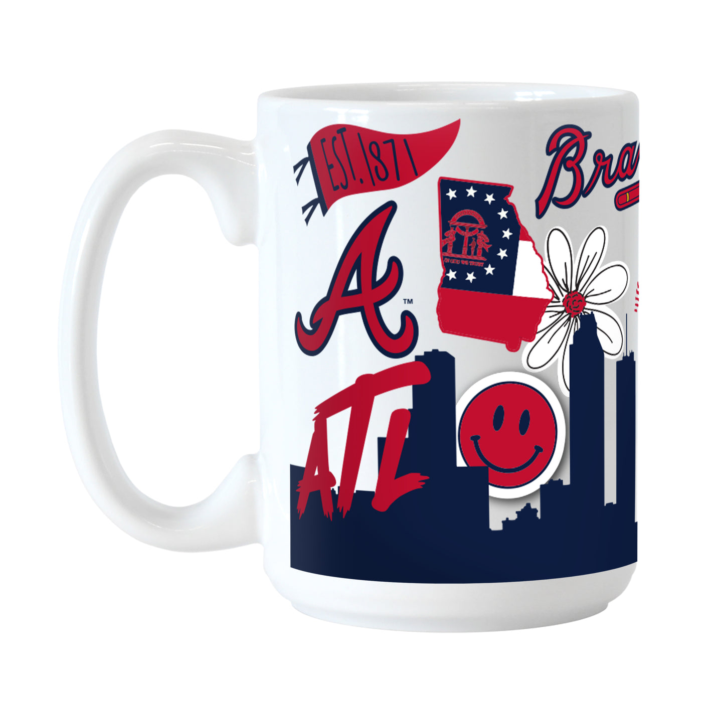 Atlanta Braves 15oz Native Sublimated Mug