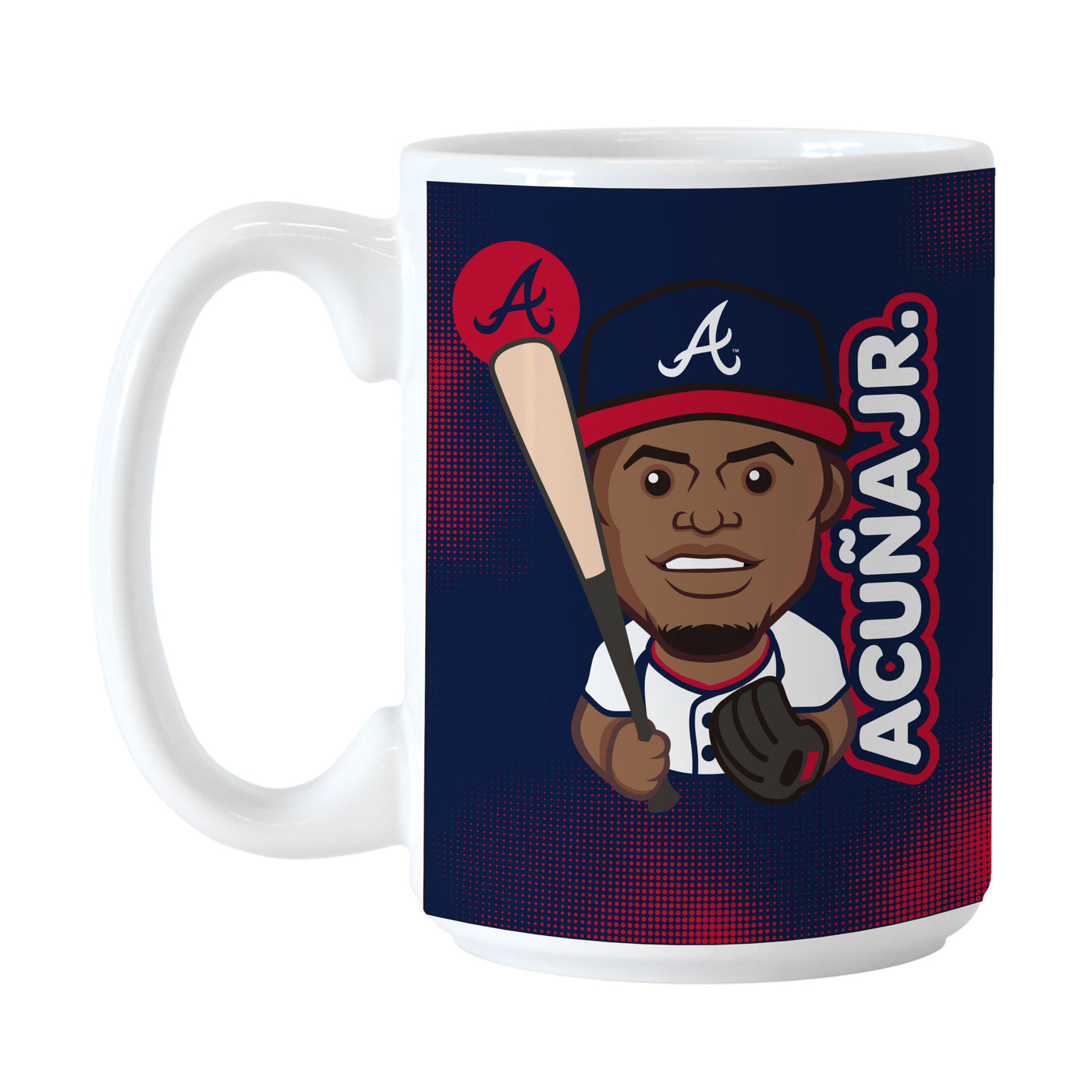 Atlanta Braves Ronald Acuna Jr Caricature 15oz Sublimated Mug
