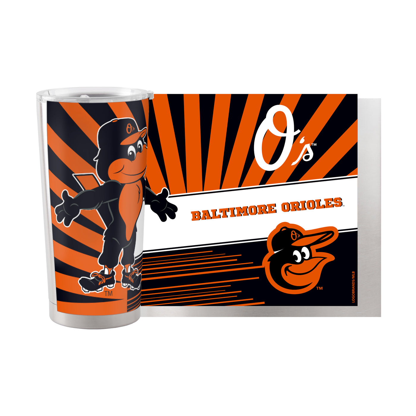 Baltimore Orioles 20oz Mascot Stainless Steel Tumbler