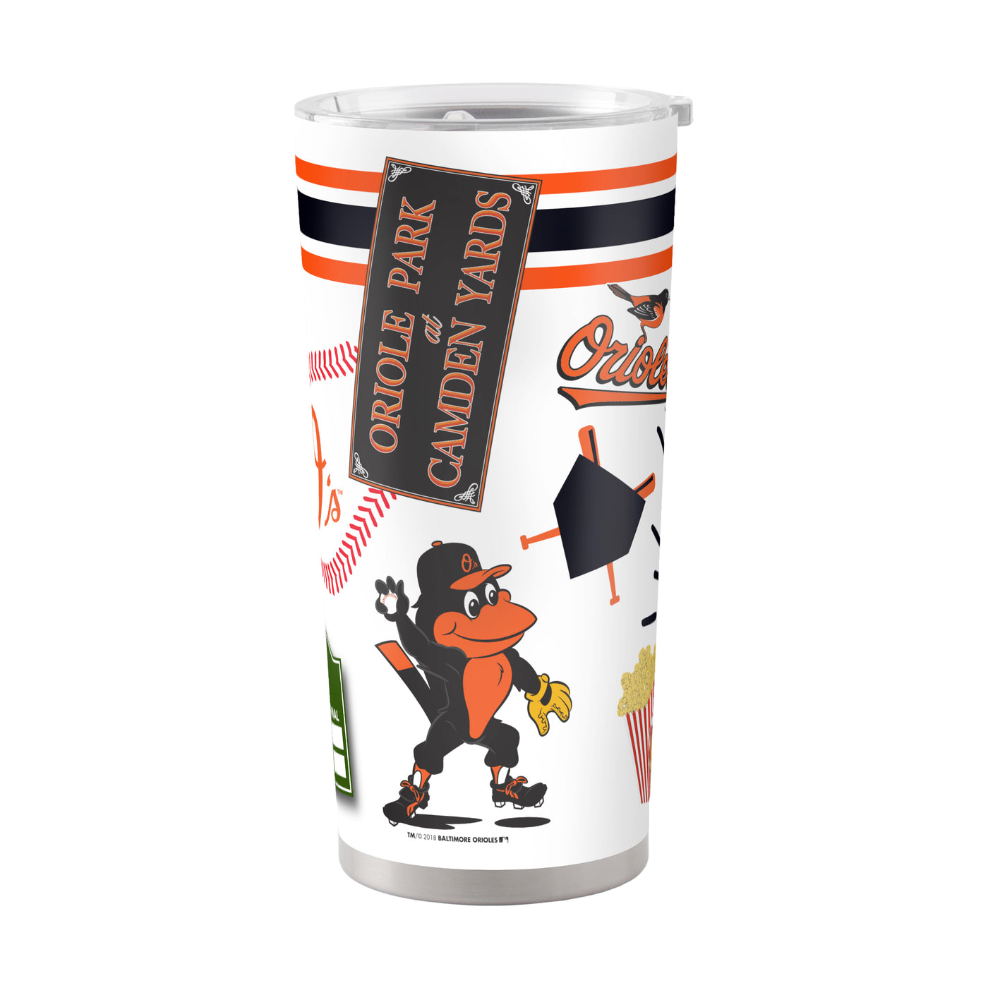 Baltimore Orioles 20oz Native Stainless Steel Tumbler - Logo Brands