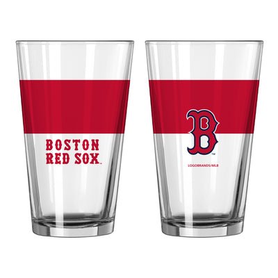 Boston Red Sox 16oz Colorblock Pint Glass - Logo Brands