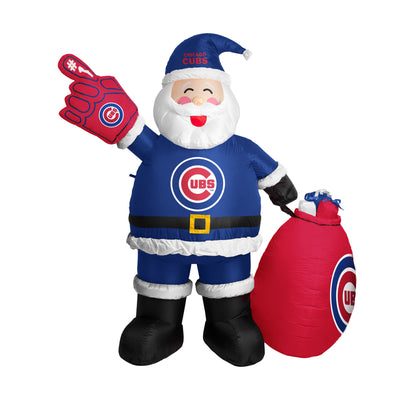 Chicago Cubs Santa Claus Yard Inflatable - Logo Brands