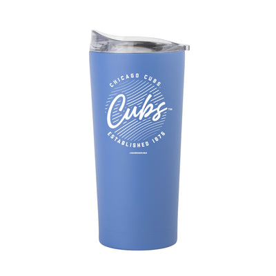 Chicago Cubs 20oz Retro Script Arctic Powder Coat Tumbler - Logo Brands