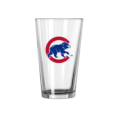 Chicago Cubs Walking Bear 16oz Pint Glass - Logo Brands