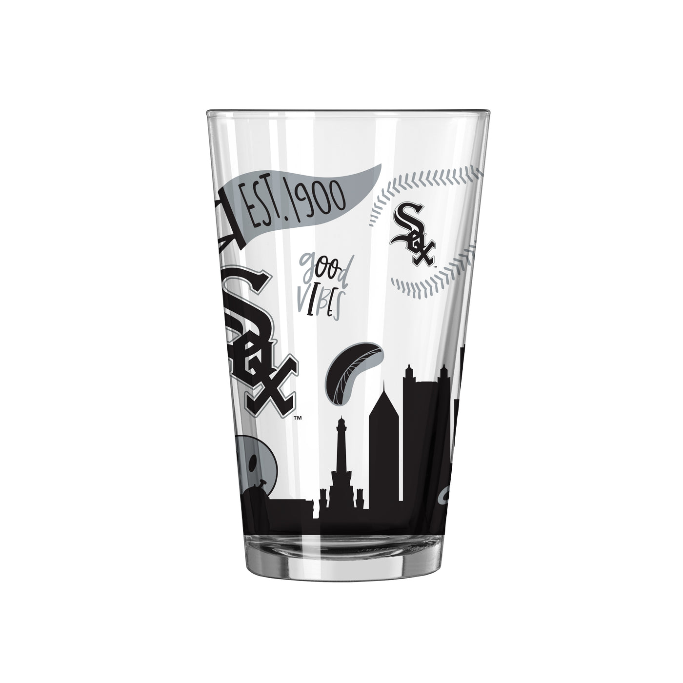 Chicago White Sox 16oz Native Pint Glass