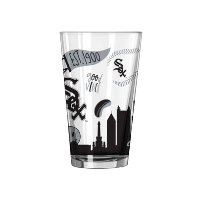 Chicago White Sox 16oz Native Pint Glass - Logo Brands