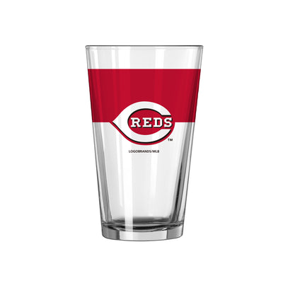 Cincinnati Reds 16oz Colorblock Pint Glass - Logo Brands