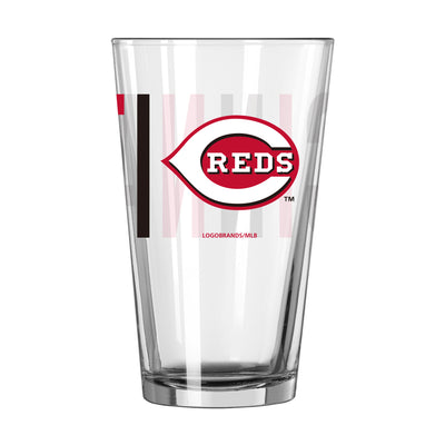 Cincinnati Reds 16oz Overtime Pint Glass - Logo Brands