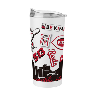 Cincinnati Reds 20oz Native Powder Coat Tumbler - Logo Brands