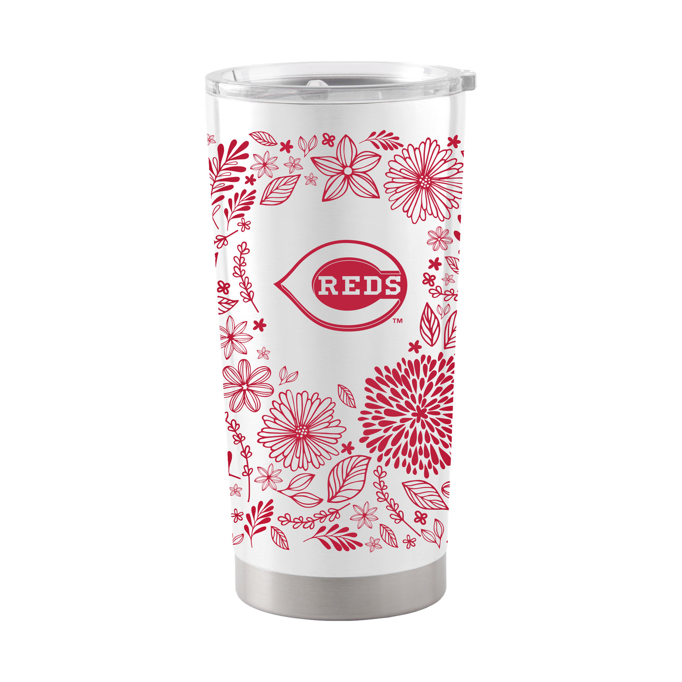 Cincinnati Reds 20oz Botanical Stainless Steel Tumbler - Logo Brands