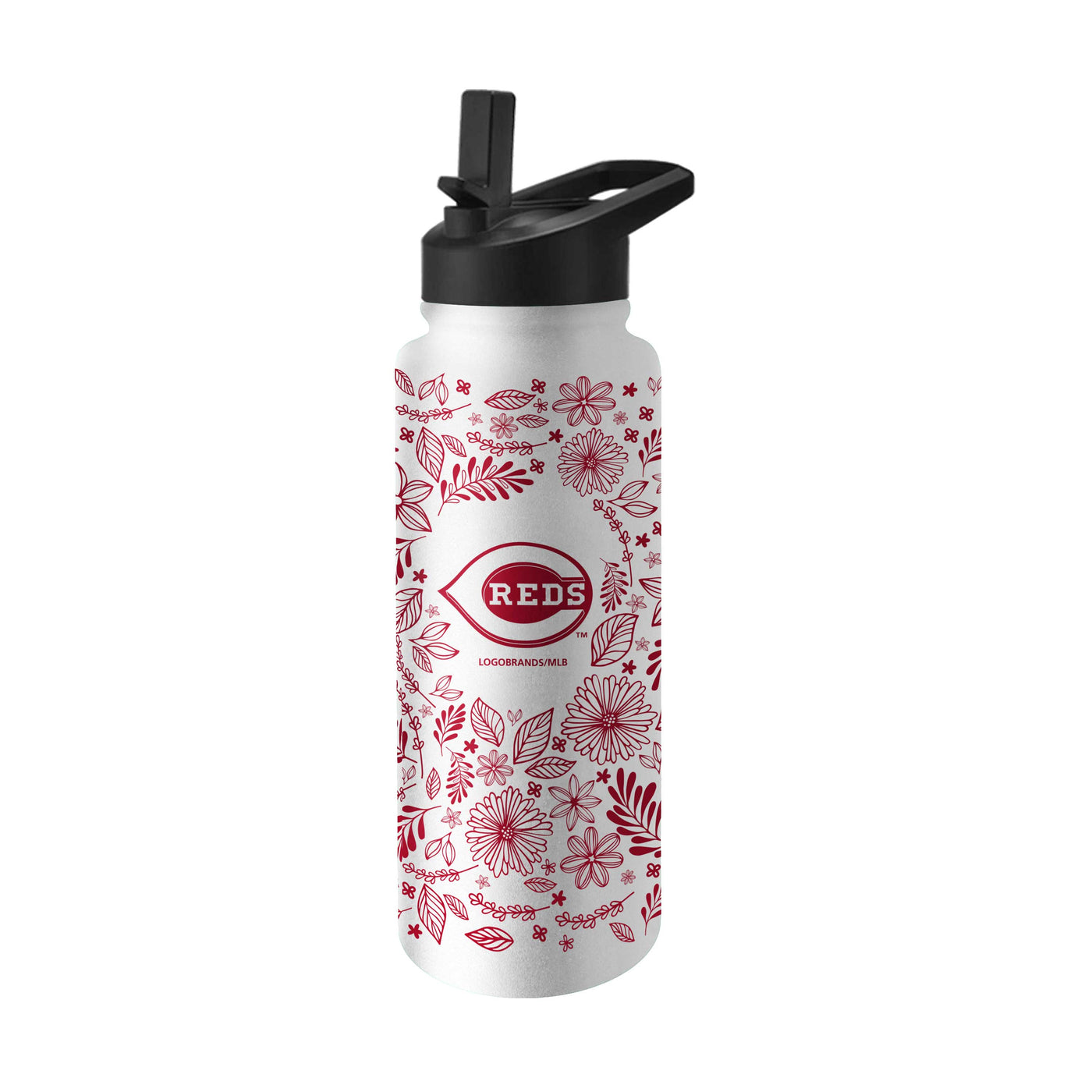 Cincinnati Reds Quencher Botanical Flip Top Water Bottle