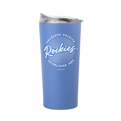 Colorado Rockies 20oz Retro Script Arctic Powder Coat Tumbler - Logo Brands