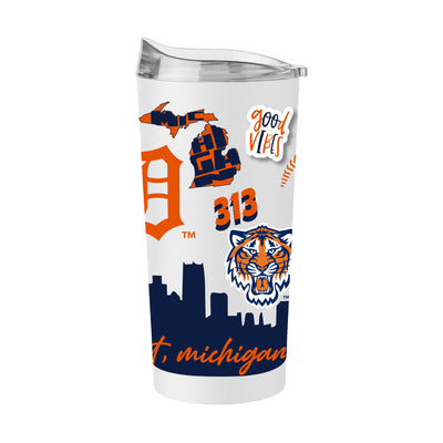 Detroit Tigers 20oz Native Powder Coat Tumbler - Logo Brands