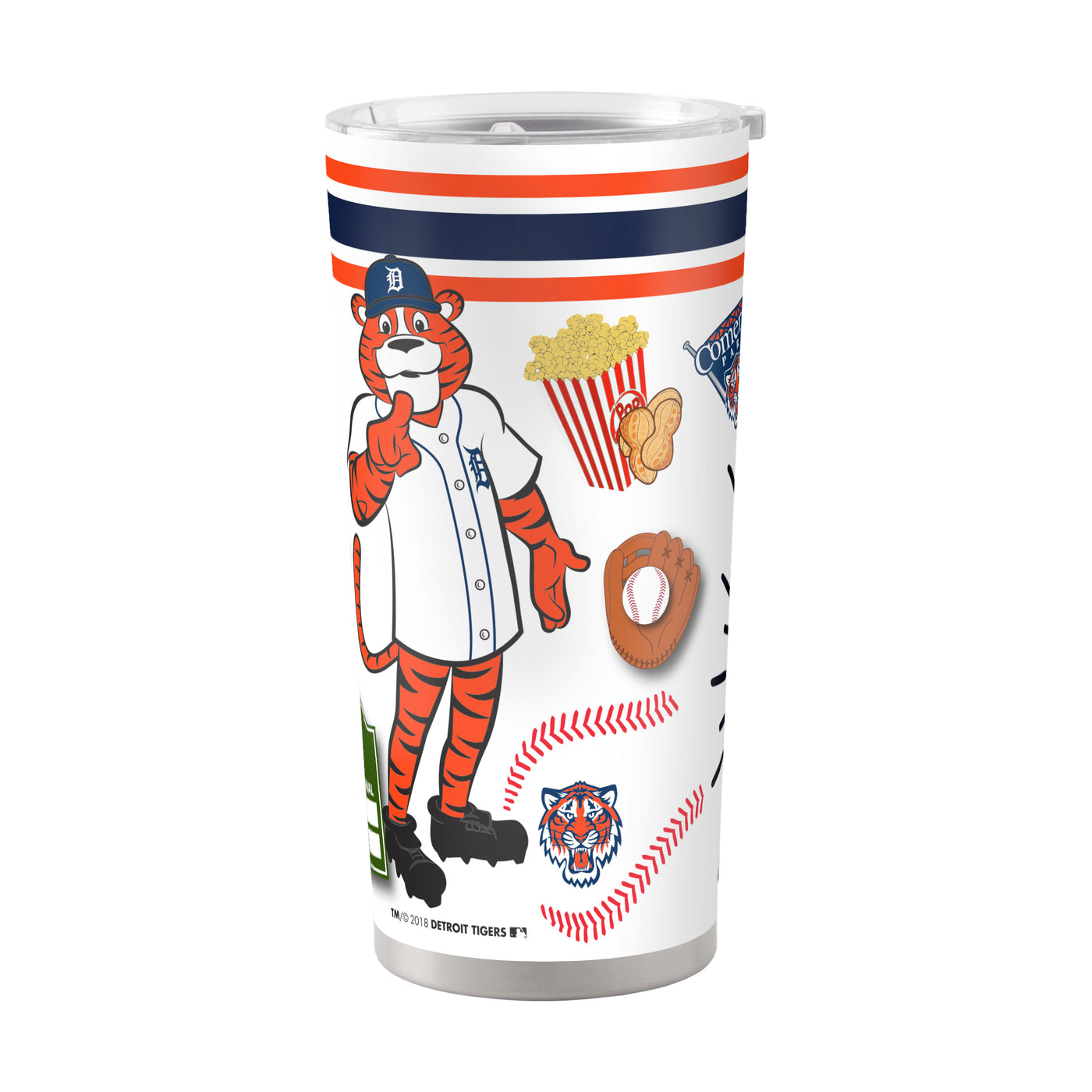 Detroit Tigers 20oz Native Stainless Steel Tumbler - Logo Brands