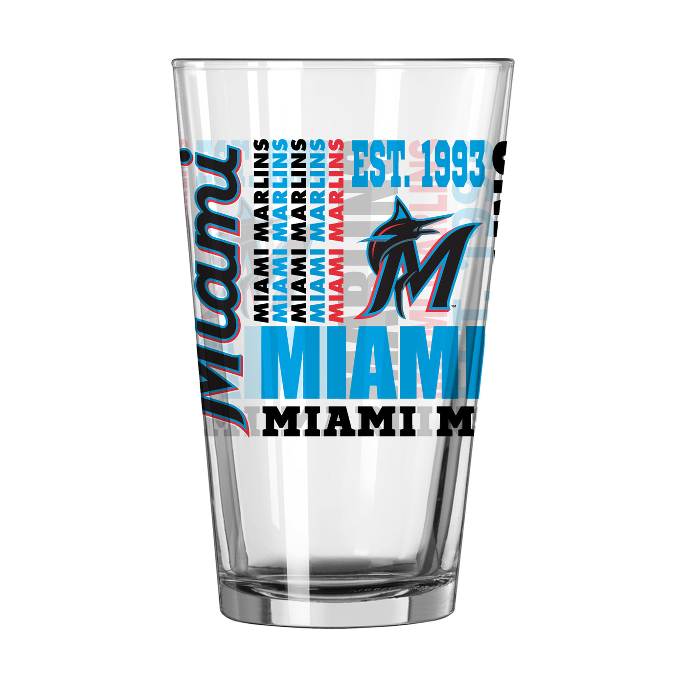 Miami Marlins 16oz Spirit Pint Glass