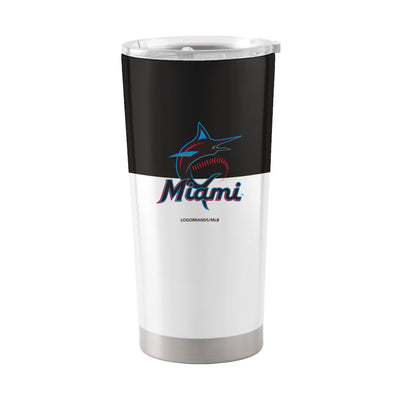 Miami Marlins 20oz Colorblock Stainless Steel Tumbler - Logo Brands