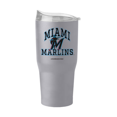 Miami Marlins 30oz Athletic Stone Powder Coat Tumbler - Logo Brands