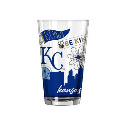 Kansas City Royals 16oz Native Pint Glass - Logo Brands