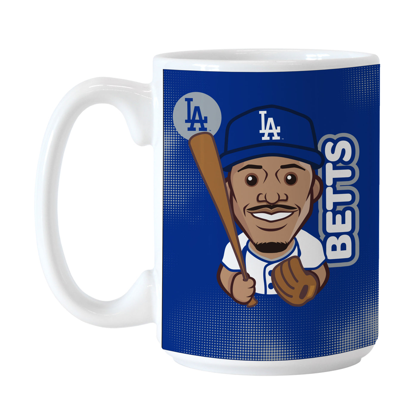 LA Dodgers Mookie Betts Caricature 15oz Sublimated Mug