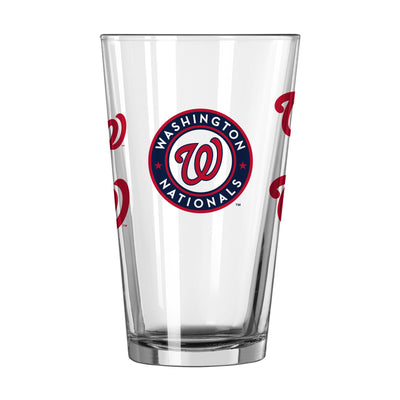 Washington Nationals 16oz Scatter Pint Glass - Logo Brands