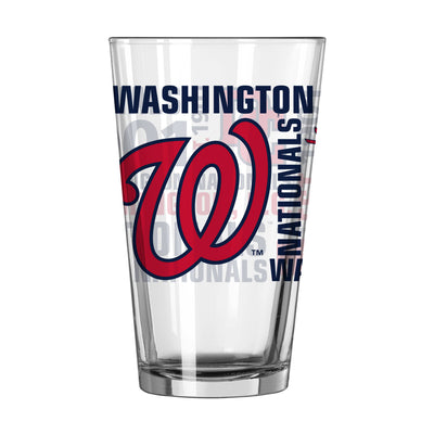 Washington Nationals 16oz Spirit Pint Glass - Logo Brands