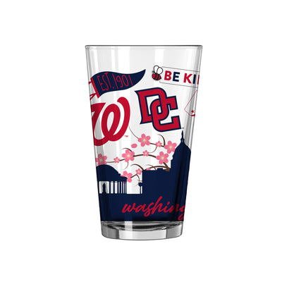 Washington Nationals 16oz Native Pint Glass - Logo Brands