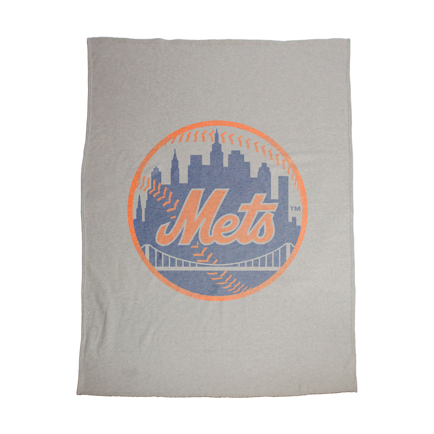 NY Mets Oversized Logo Sublimated Sweatshirt Blanket