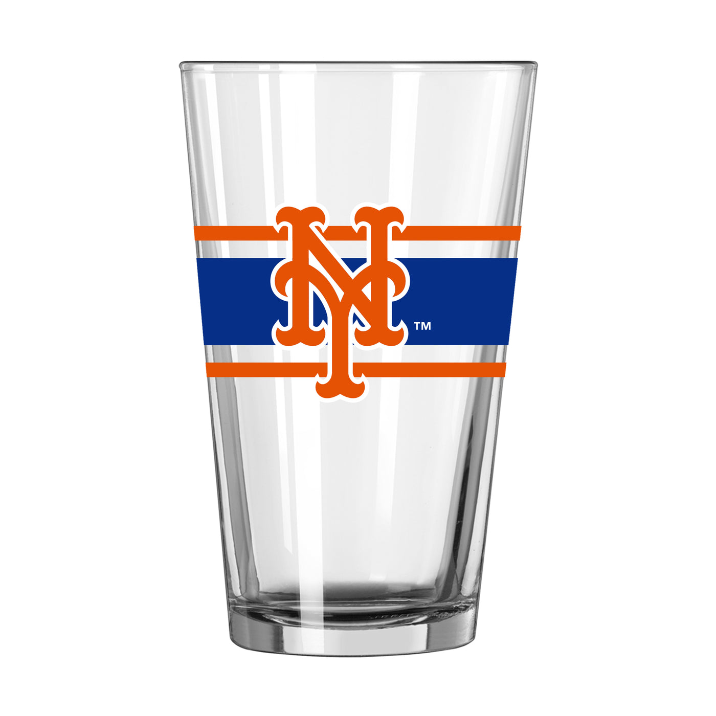 New York Mets 16oz Stripe Pint Glass