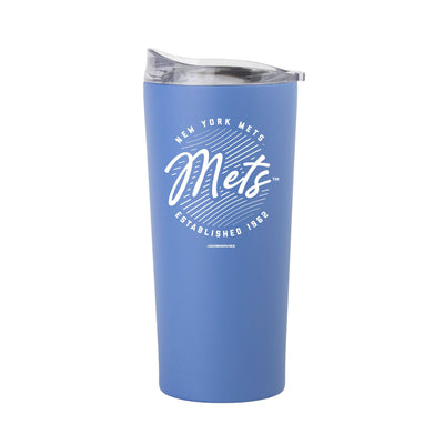 New York Mets 20oz Retro Script Arctic Powder Coat Tumbler - Logo Brands