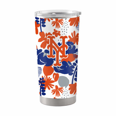 New York Mets 20oz Floral Stainless Steel Tumbler - Logo Brands