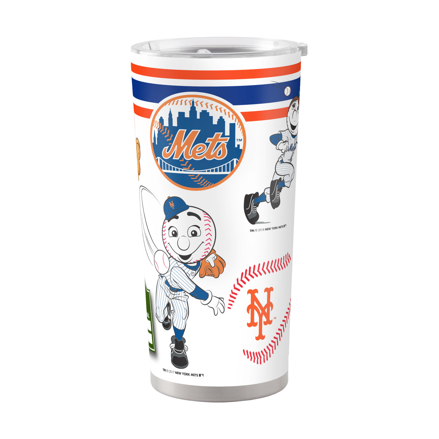 New York Mets 20oz Native Stainless Steel Tumbler - Logo Brands