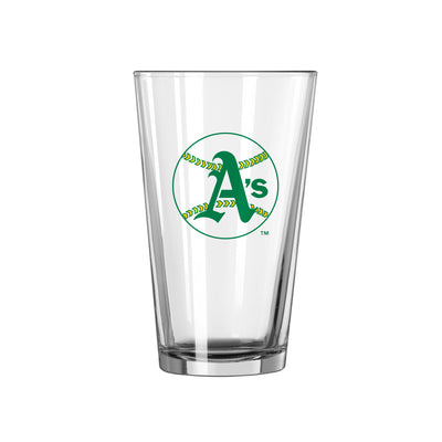 Oakland Athletics 16oz Retro Pint Glass - Logo Brands