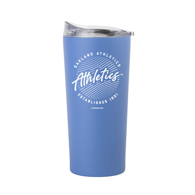 Oakland Athletics 20oz Retro Script Arctic Powder Coat Tumbler - Logo Brands