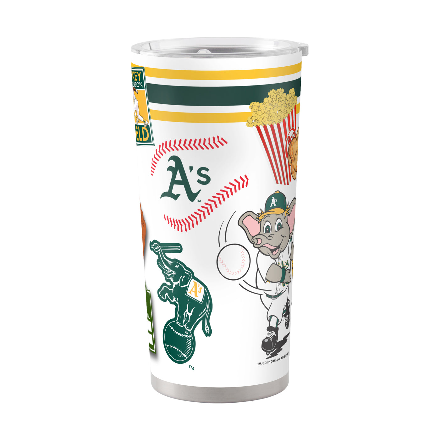 Oakland Athletics 20oz Native Stainless Steel Tumbler - Logo Brands