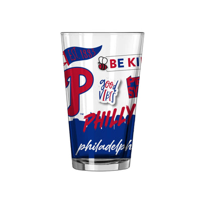 Philadelphia Phillies 16oz Native Pint Glass - Logo Brands