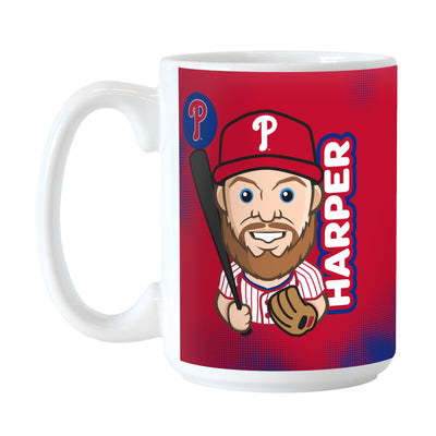 Philadelphia Phillies Bryce Harper Caricature 15oz Sublimated Mug - Logo Brands