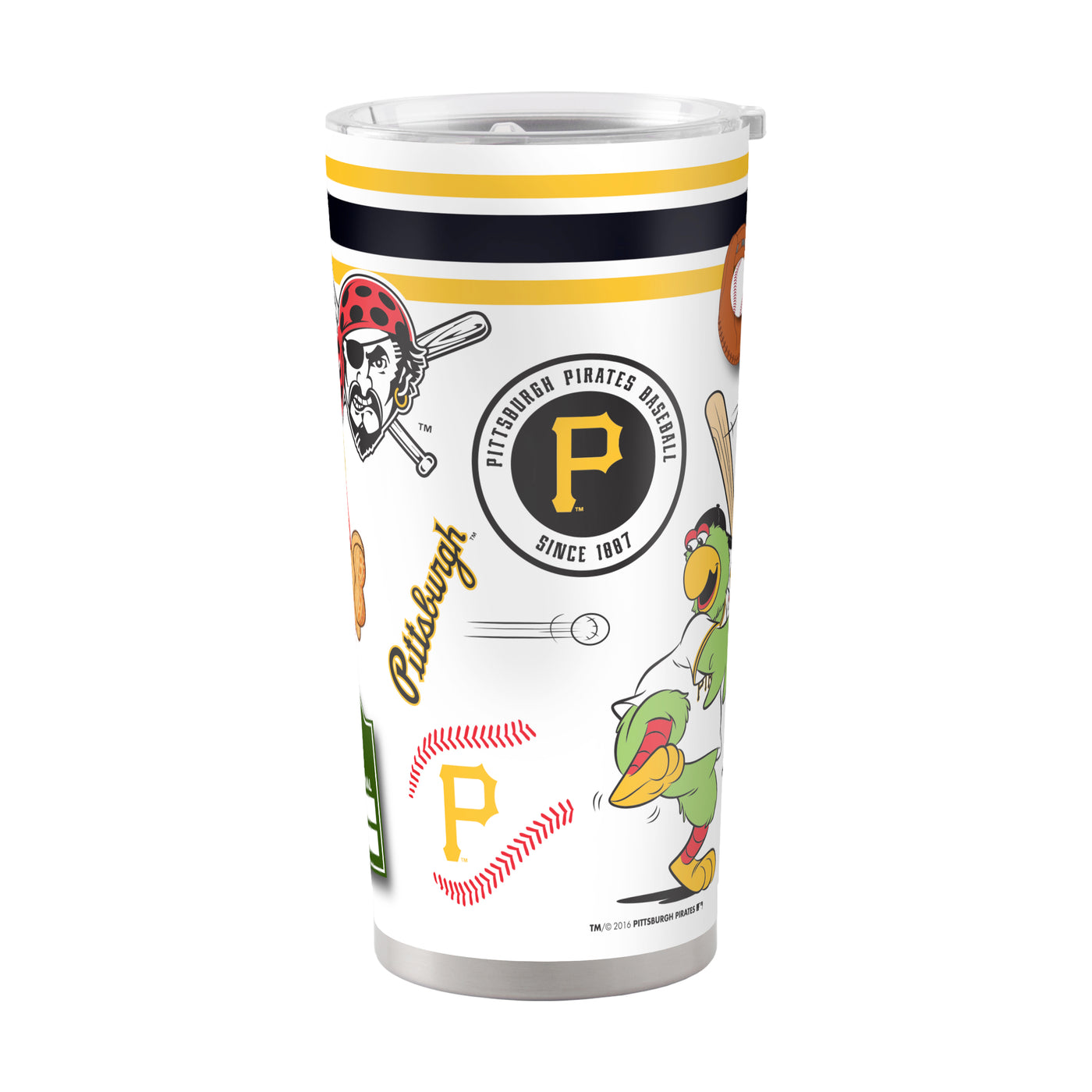 Pittsburgh Pirates 20oz Native Stainless Steel Tumbler - Logo Brands