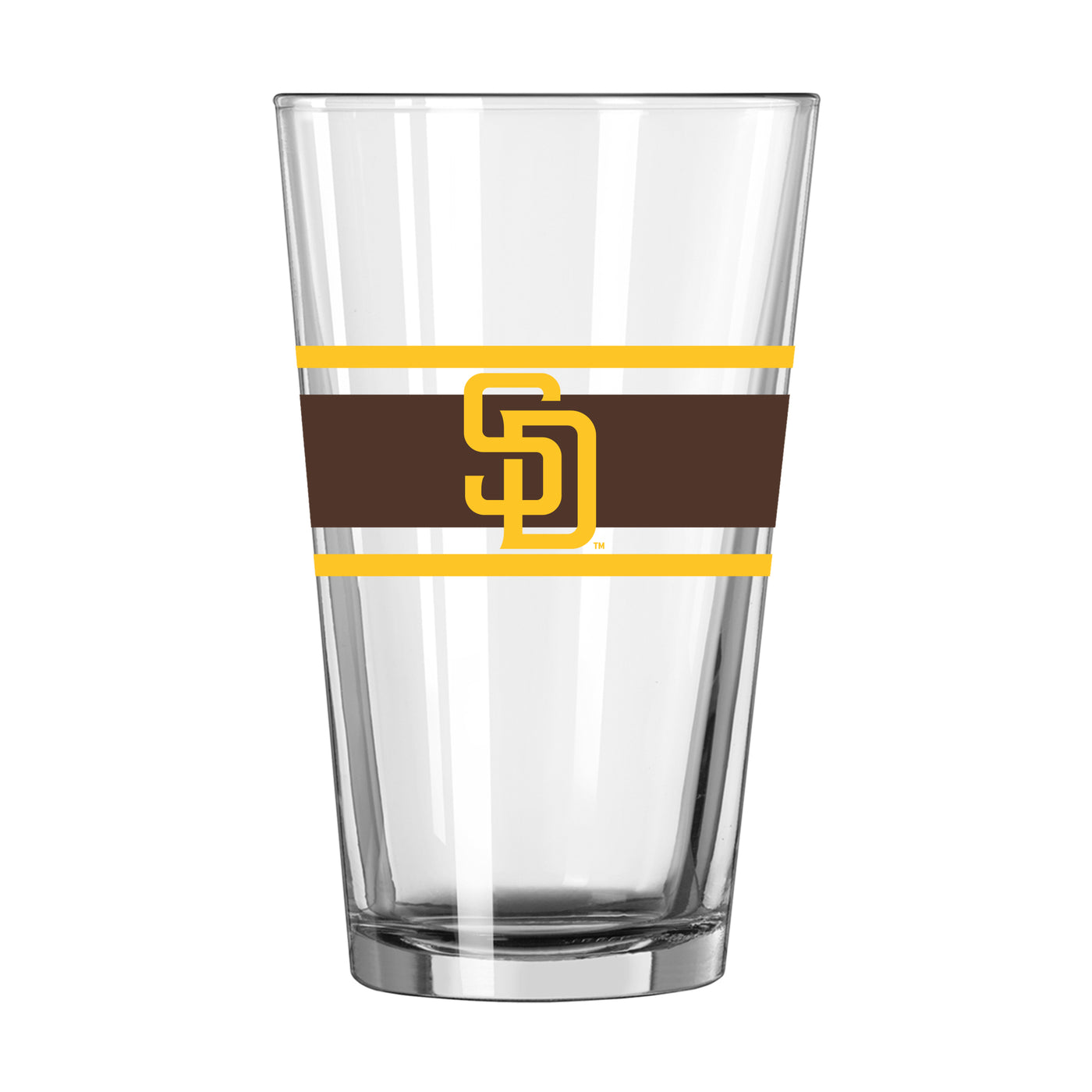 San Diego Padres 16oz Stripe Pint Glass