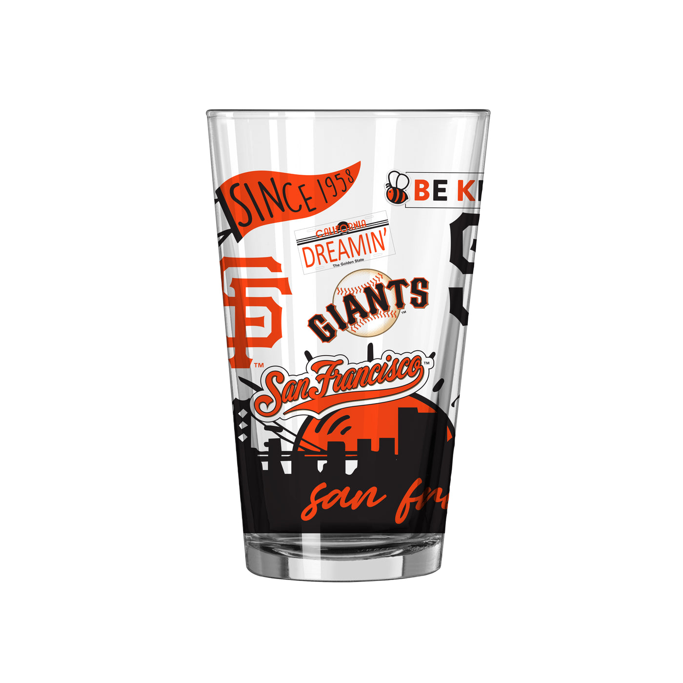 San Francisco Giants 16oz Native Pint Glass