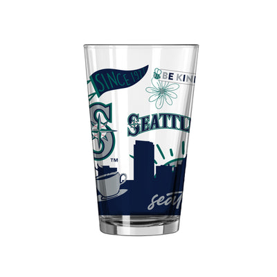 Seattle Mariners 16oz Native Pint Glass - Logo Brands