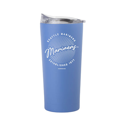 Seattle Mariners 20oz Retro Script Arctic Powder Coat Tumbler - Logo Brands