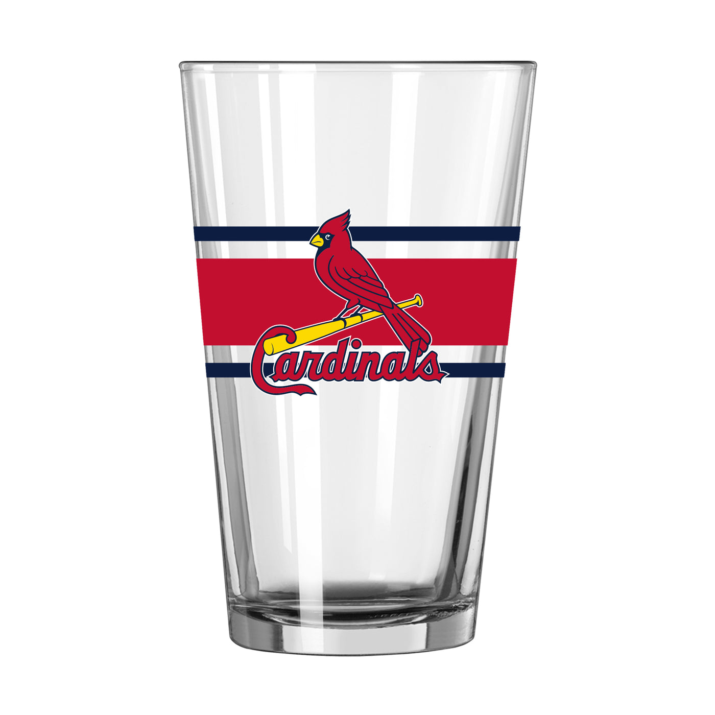 St Louis Cardinals 16oz Stripe Pint Glass